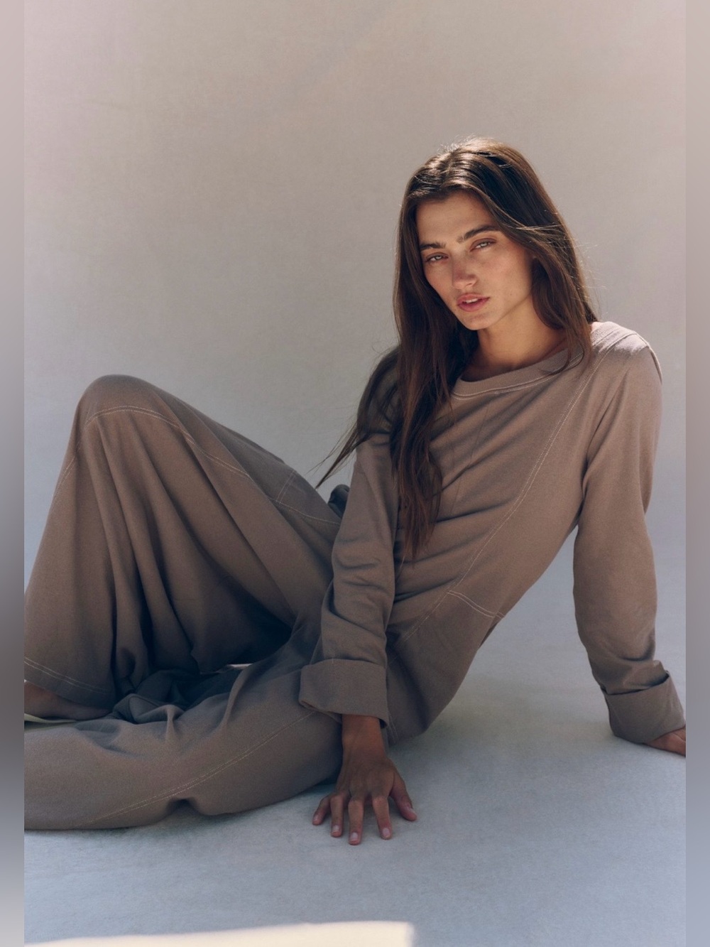 NWT Free People S Free~est Strada Jumpsuit in Dried Walnut NEW $98 One Piece - Picture 5 of 9